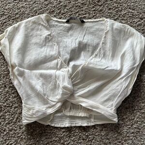 Zara Cream Crop Top